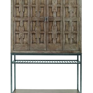 casa Bella burl bar cabinet timber gray finish